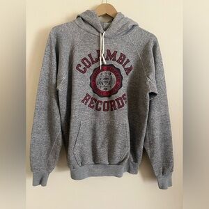 RARE Vintage 80s USA Made Columbia Records Marketing Pullover Hoodie Size L